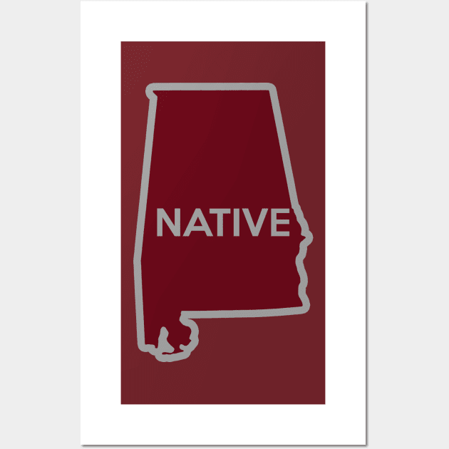 Alabama Native AL Wall Art by mindofstate